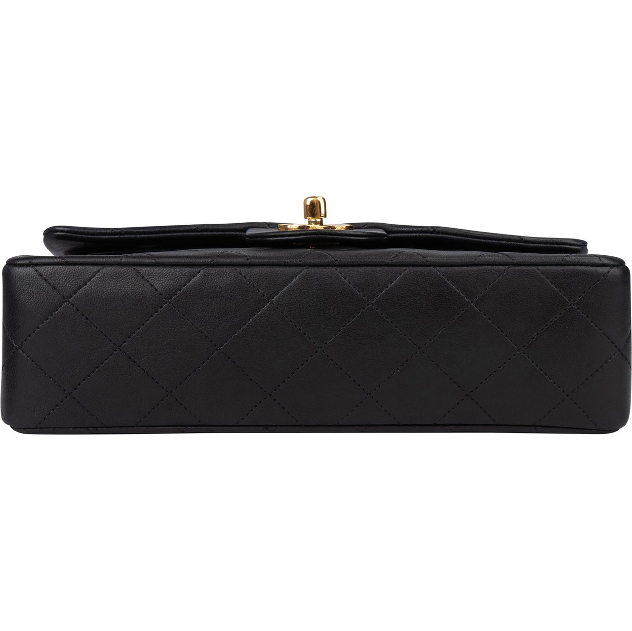 Chanel Chanel Quilted Lambskin 24K Gold Small Double Flap Crossbody Bag Bruin