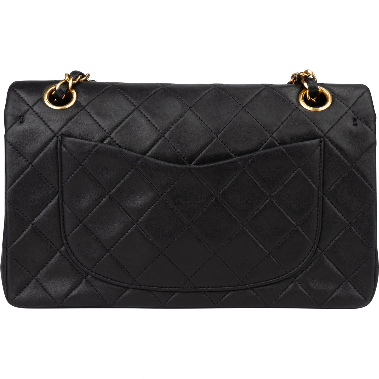 Chanel Chanel Quilted Lambskin 24K Gold Small Double Flap Crossbody Bag Bruin