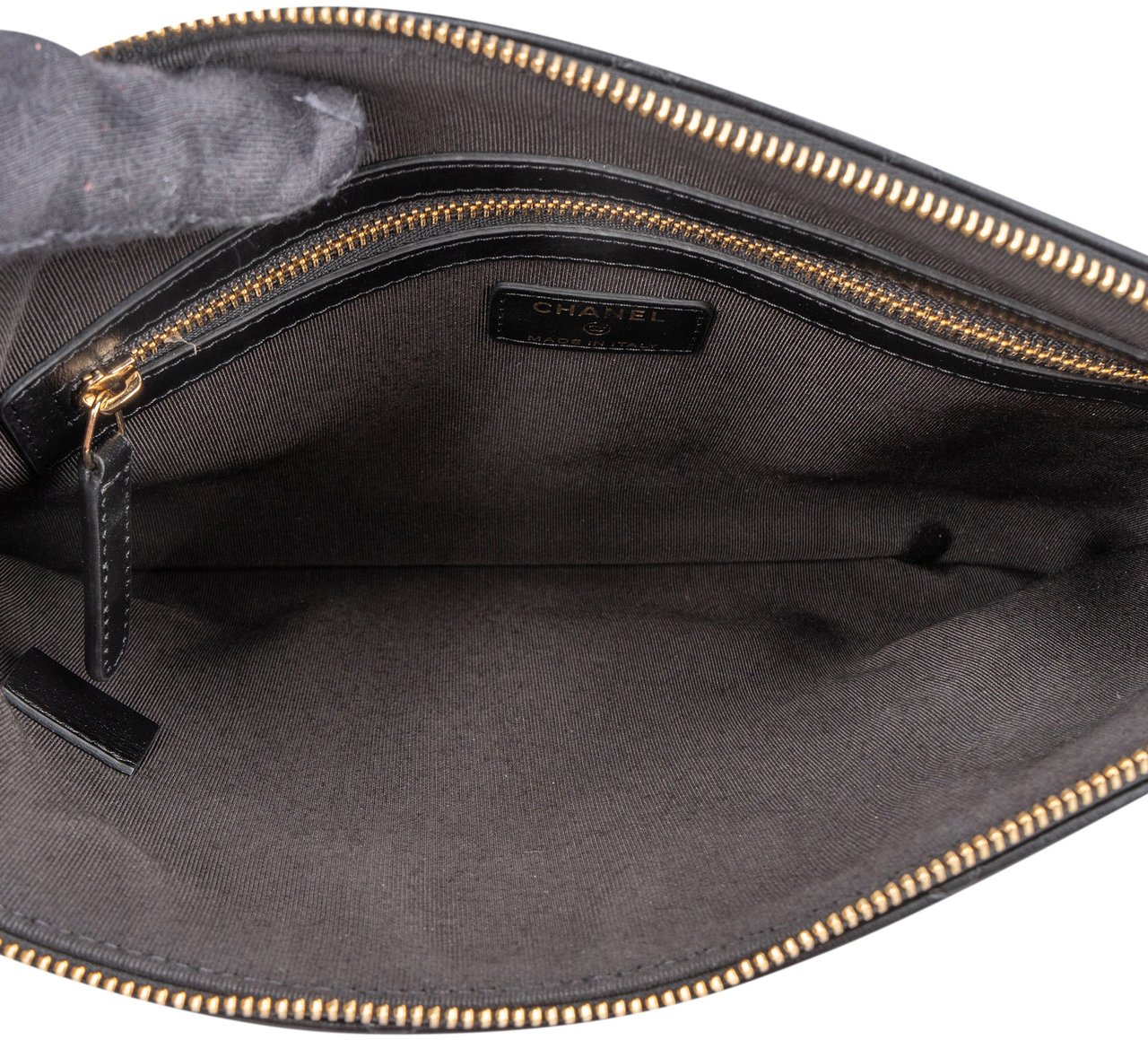 Chanel Chanel Quilted Lambskin ARCHIVE PIECE Pearl CC Clutch Zwart