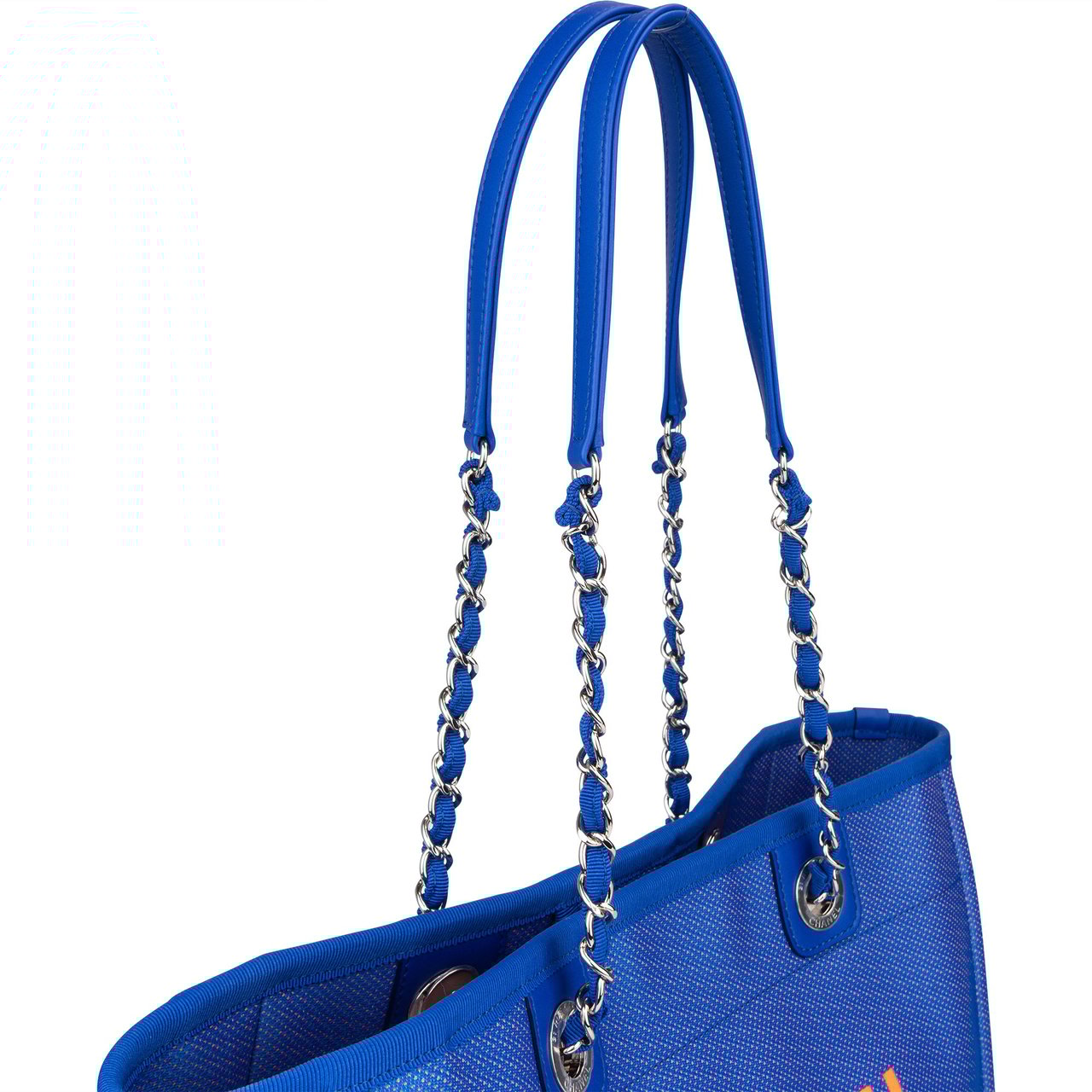 Chanel Chanel Neon Deauville Shoulder Bag Blauw