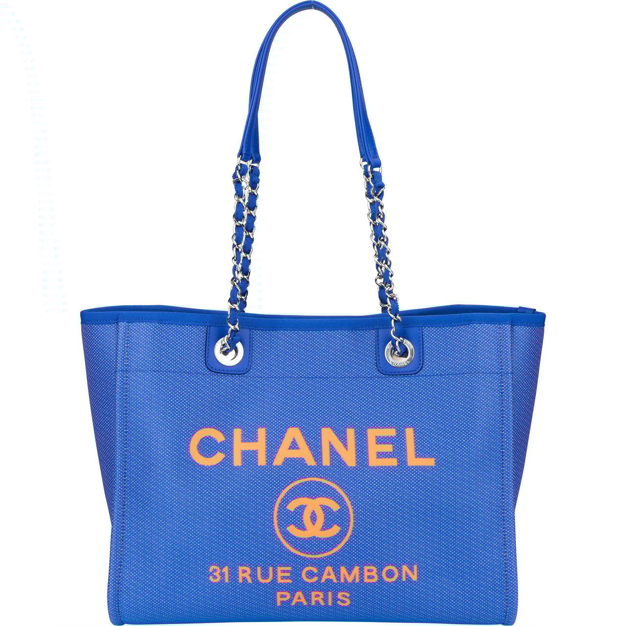 Chanel Chanel Neon Deauville Shoulder Bag Blauw