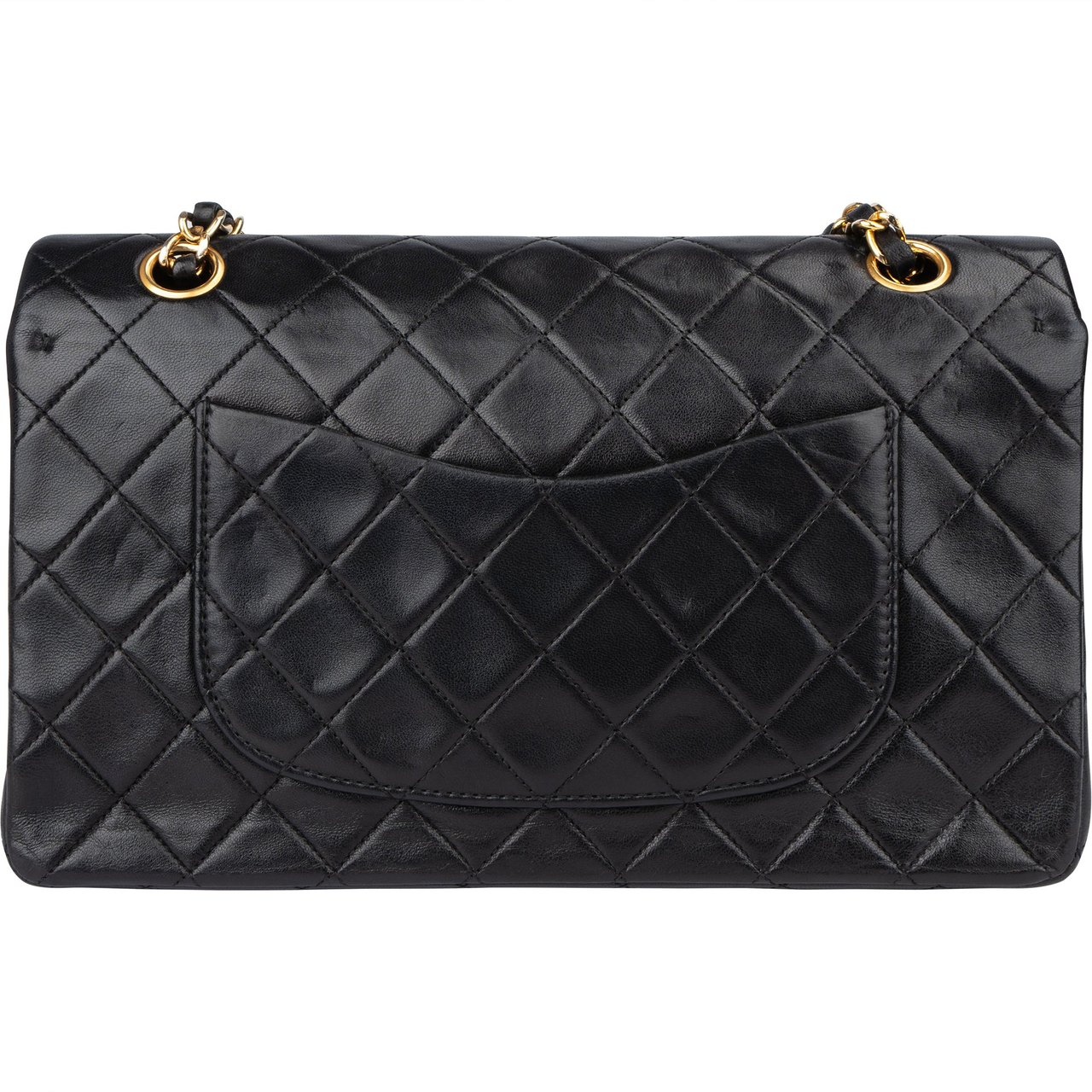 Chanel Chanel Quilted Lambskin 24K Gold Double Flap Crossbody Bag Bruin