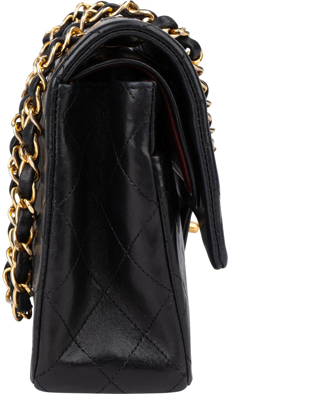 Chanel Chanel Quilted Lambskin 24K Gold Double Flap Crossbody Bag Bruin