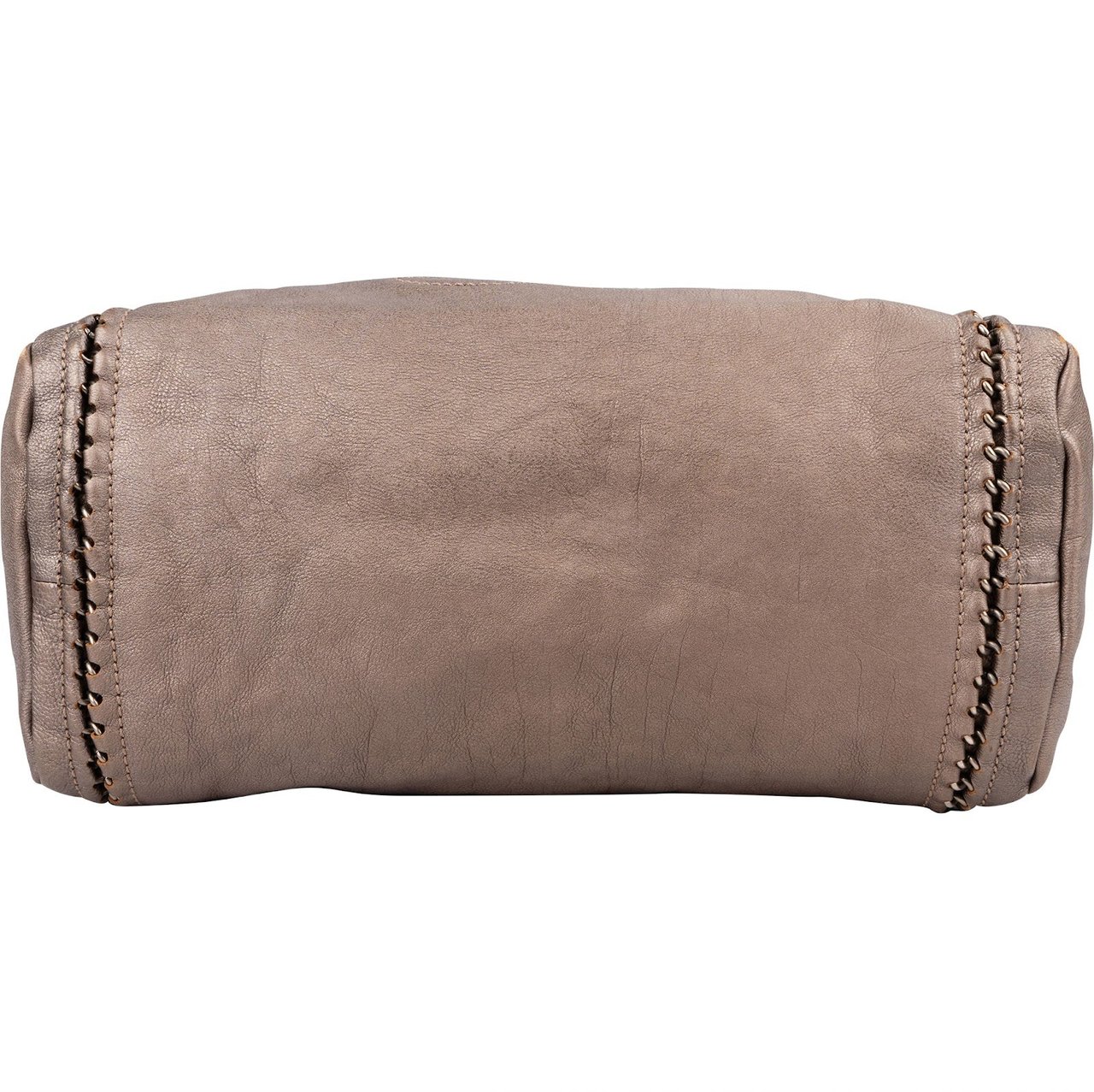 Chanel Metallic Leather Modern Chain Bowler Shoulder Bag Bruin