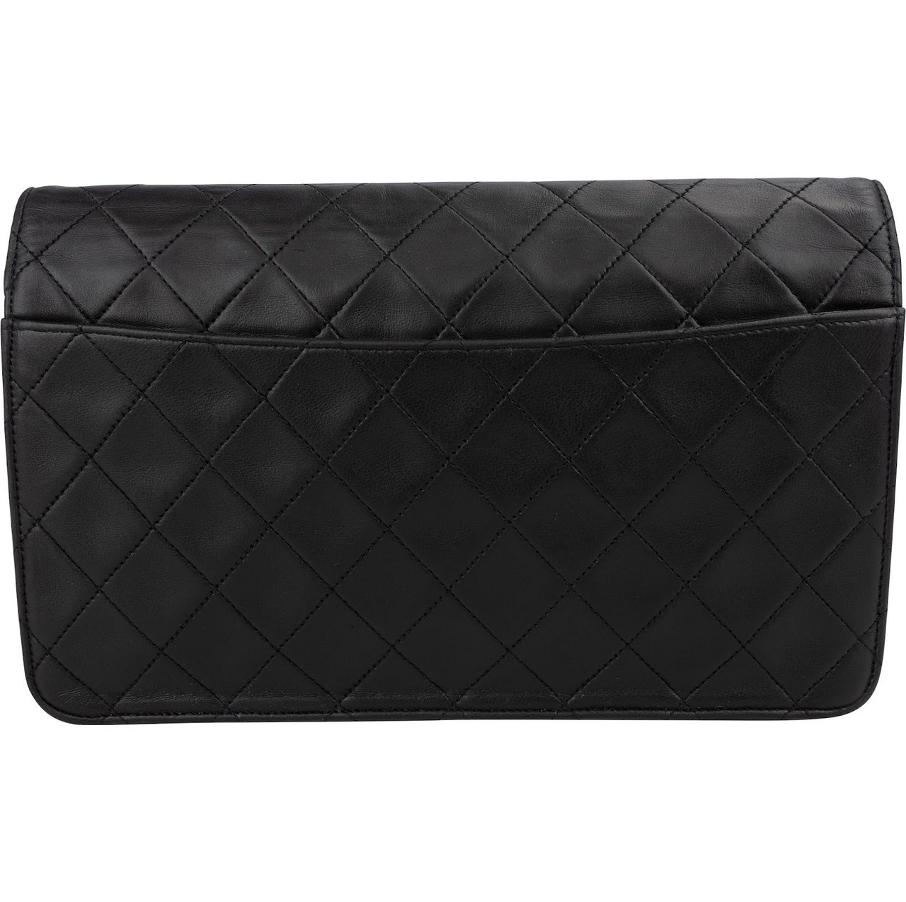 Chanel Quilted Lambskin 24K Gold Single Flap Crossbody Bag Zwart