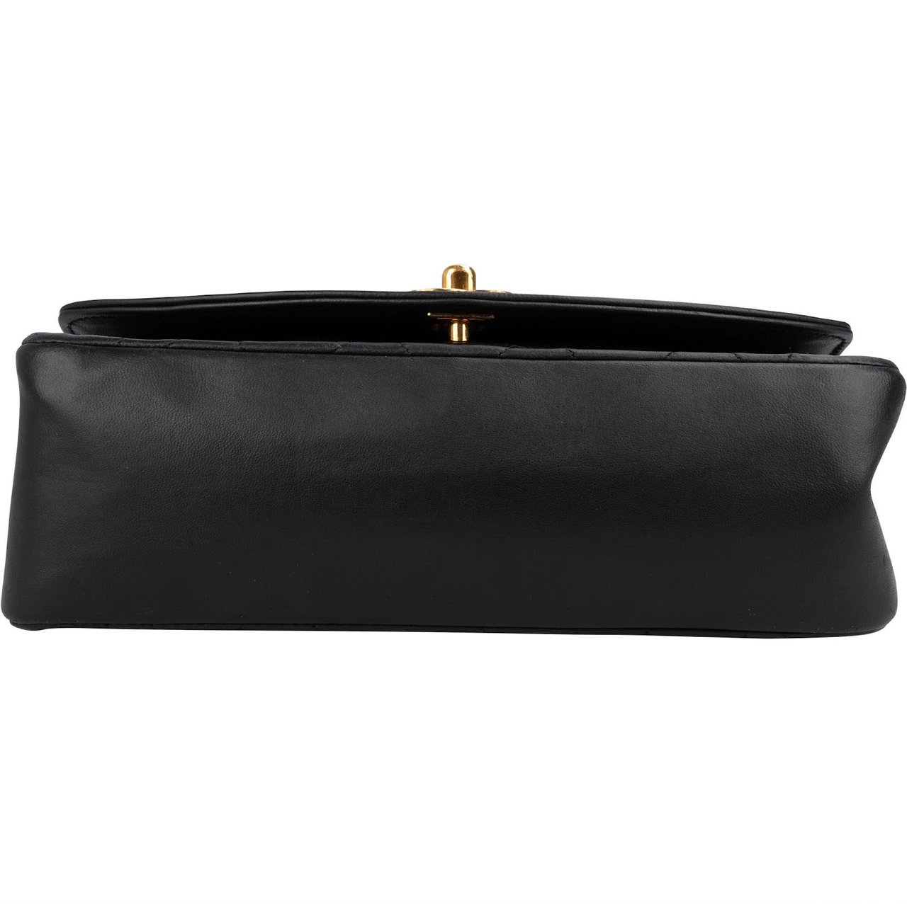 Chanel Quilted Lambskin 24K Gold Diana Small Single Flap Crossbody Bag Zwart