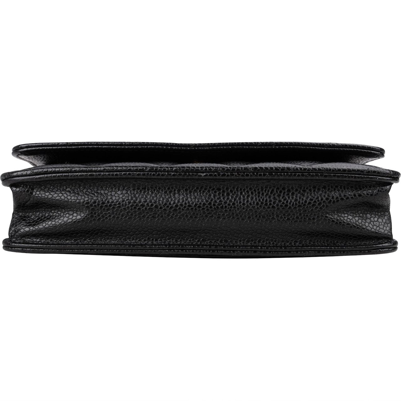 Chanel Caviar Leather Wallet On Chain Crossbody Bag Zwart