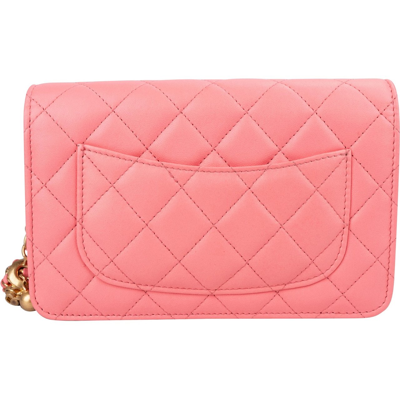 Chanel Quilted Lambskin Pearl Crush Adjustable Wallet On Chain Crossbody Bag Rood