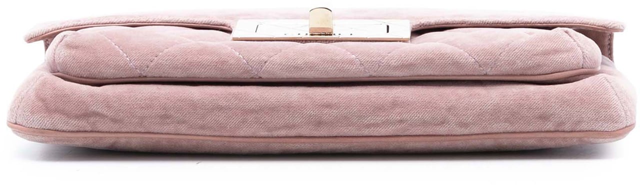 Chanel Quilted Velvet Giant Mademoiselle Turnlock Shoulder Bag Roze