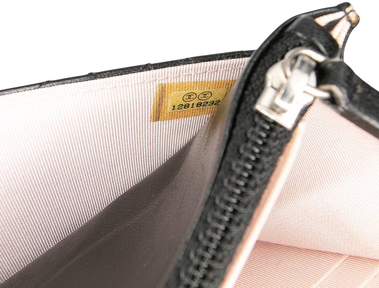 Chanel Microquilted Lambskin Wallet On Chain Zwart