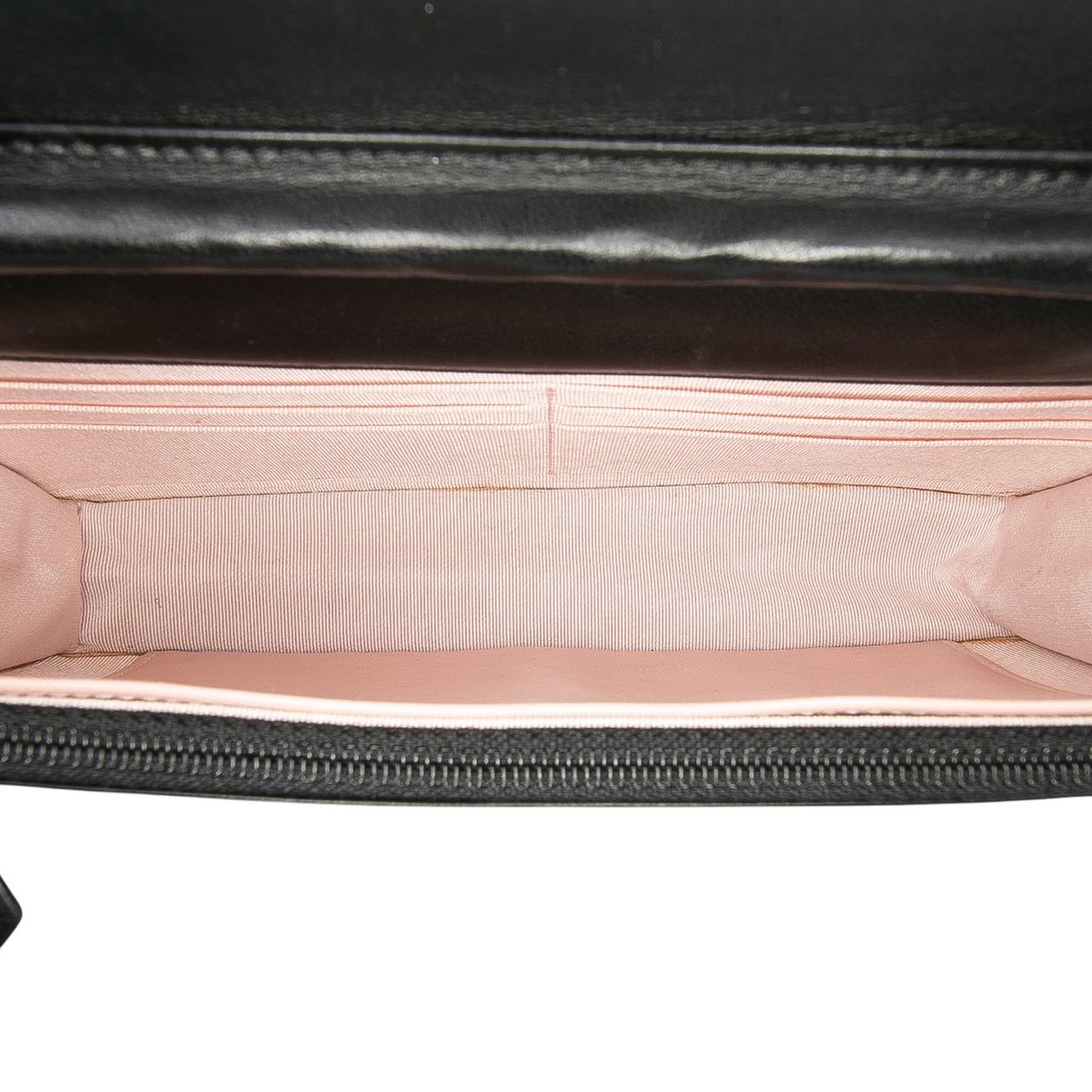 Chanel Microquilted Lambskin Wallet On Chain Zwart