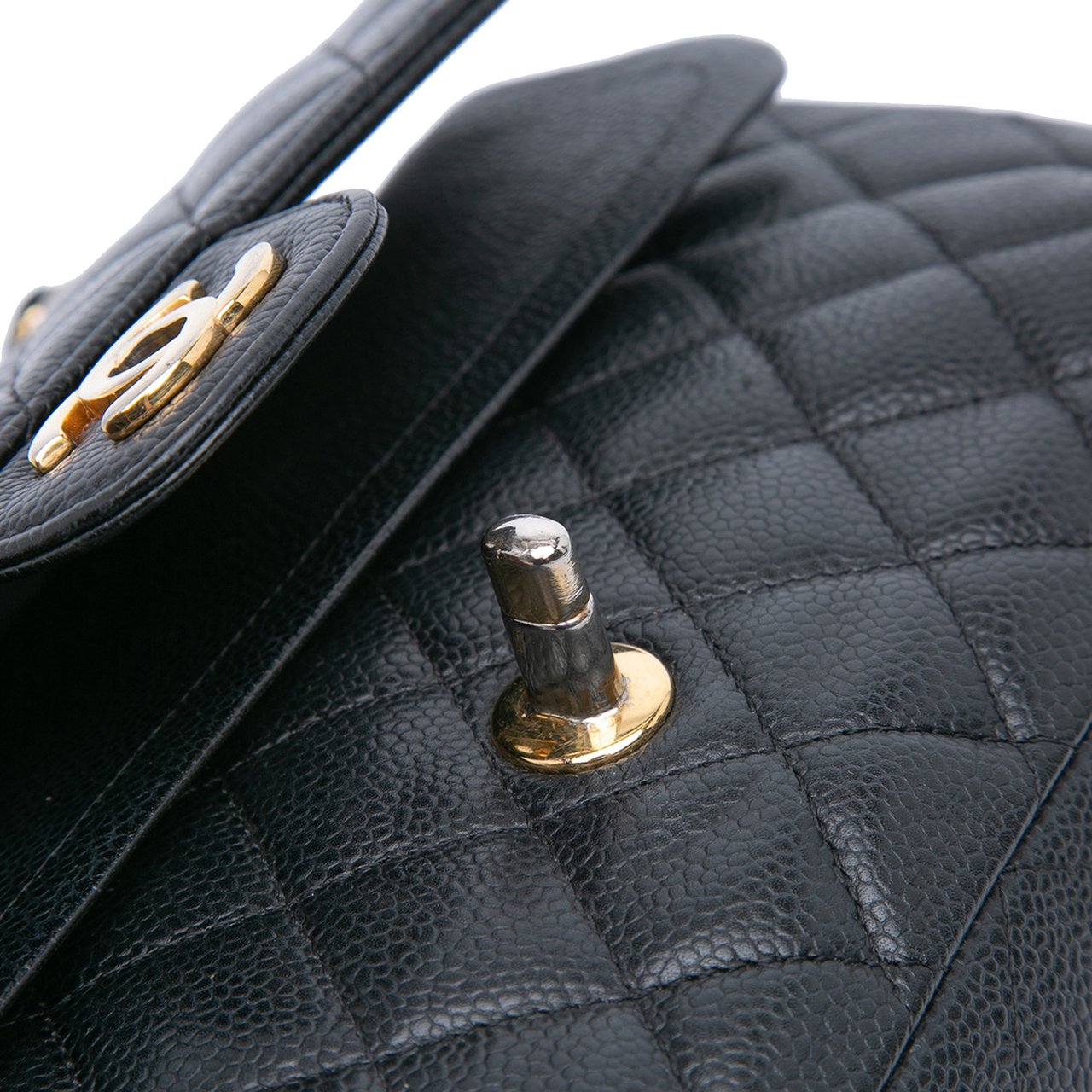 Chanel Medium Classic Caviar Double Flap Zwart