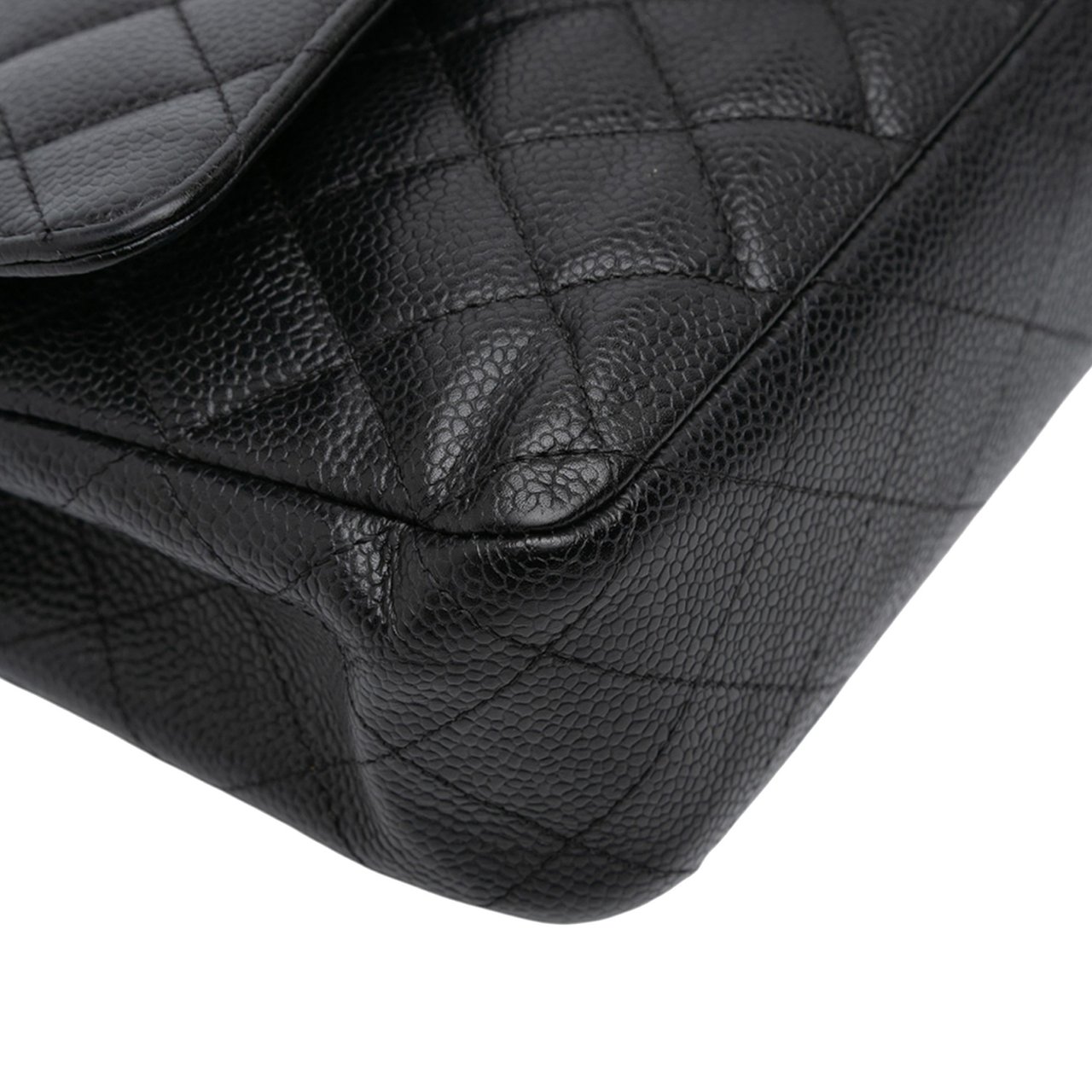 Chanel Medium Classic Caviar Double Flap Zwart