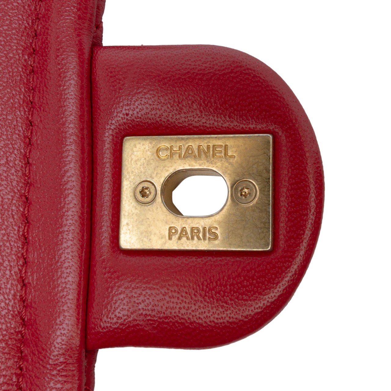Chanel Small Quilted Lambskin Chain Link Flap Rood