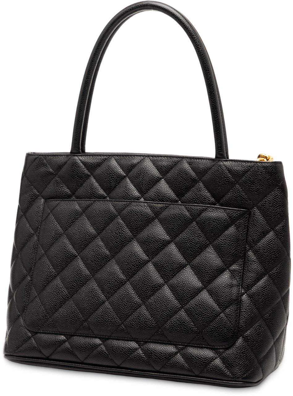 Chanel Caviar Medallion Tote Zwart