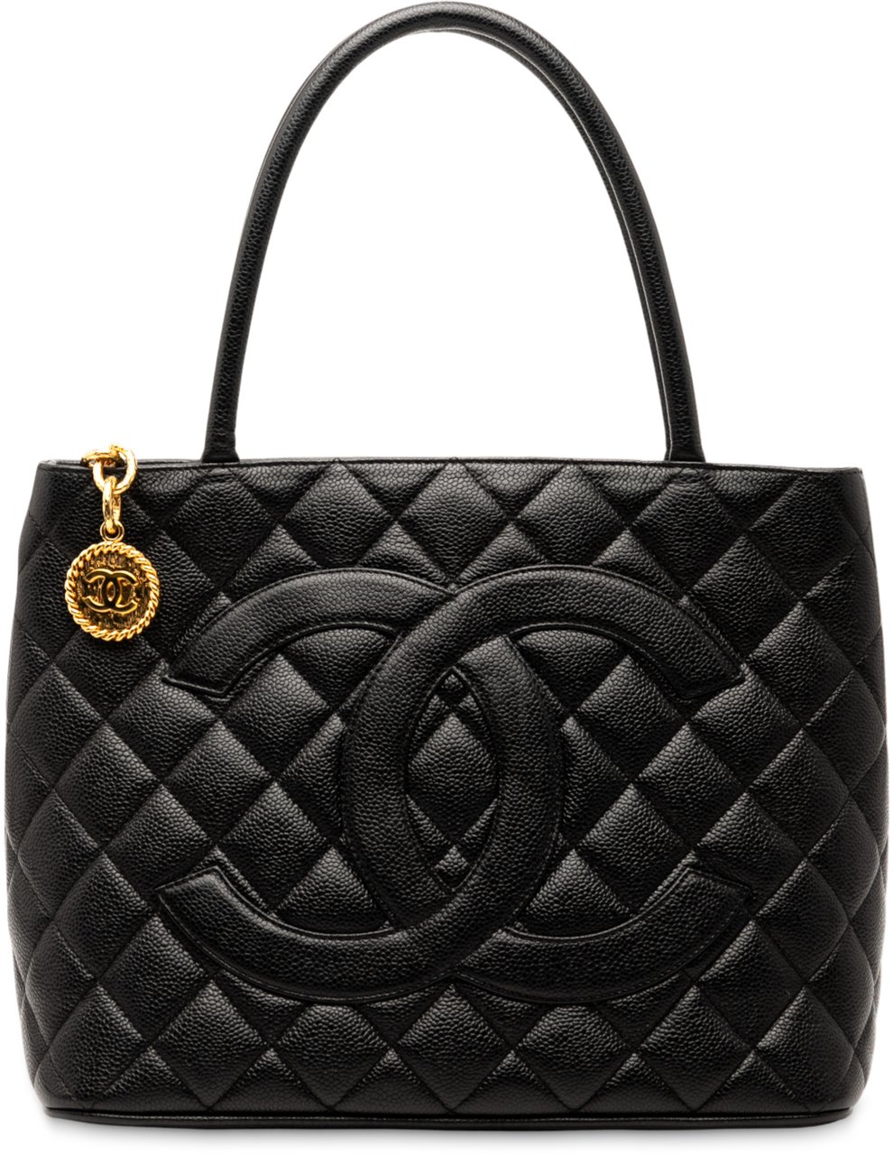 Chanel Caviar Medallion Tote Zwart