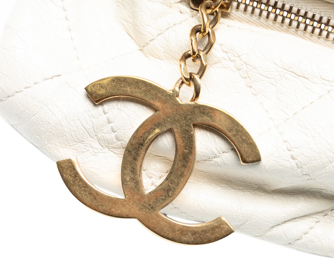 Chanel Quilted Calfskin Midnight Swim Baluchon Bag Wit