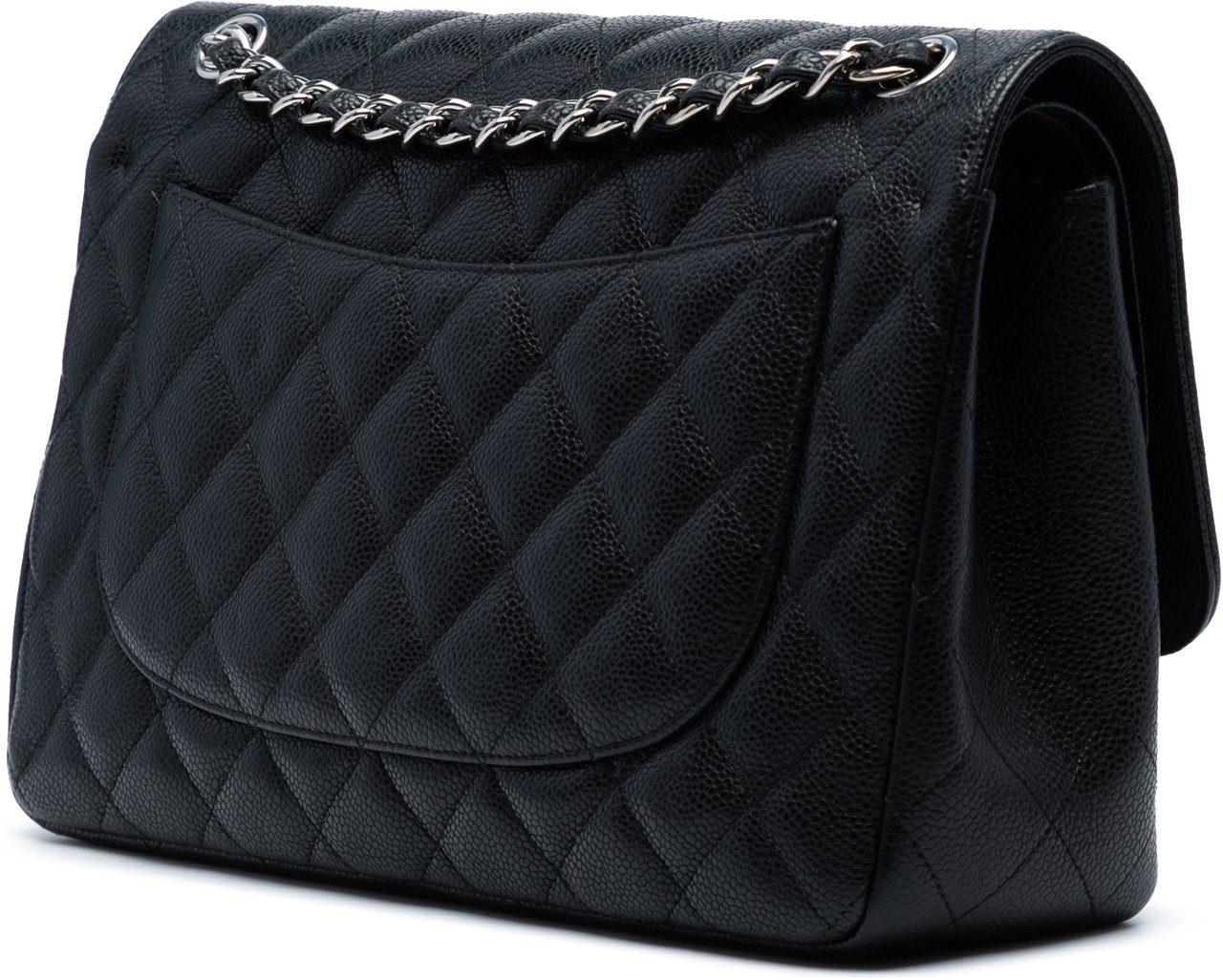 Chanel Jumbo Classic Caviar Double Flap Zwart