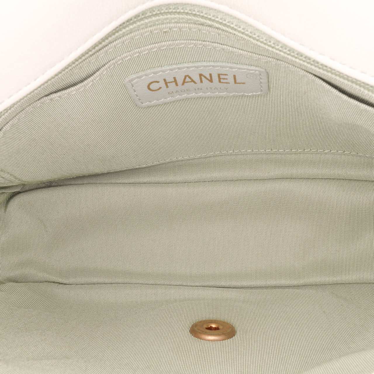 Chanel CC Quilted Calfskin Single Flap Wit