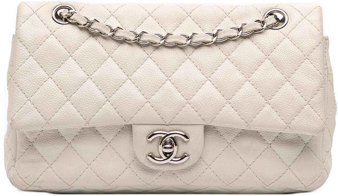 Chanel Medium Classic Caviar Double Flap Wit
