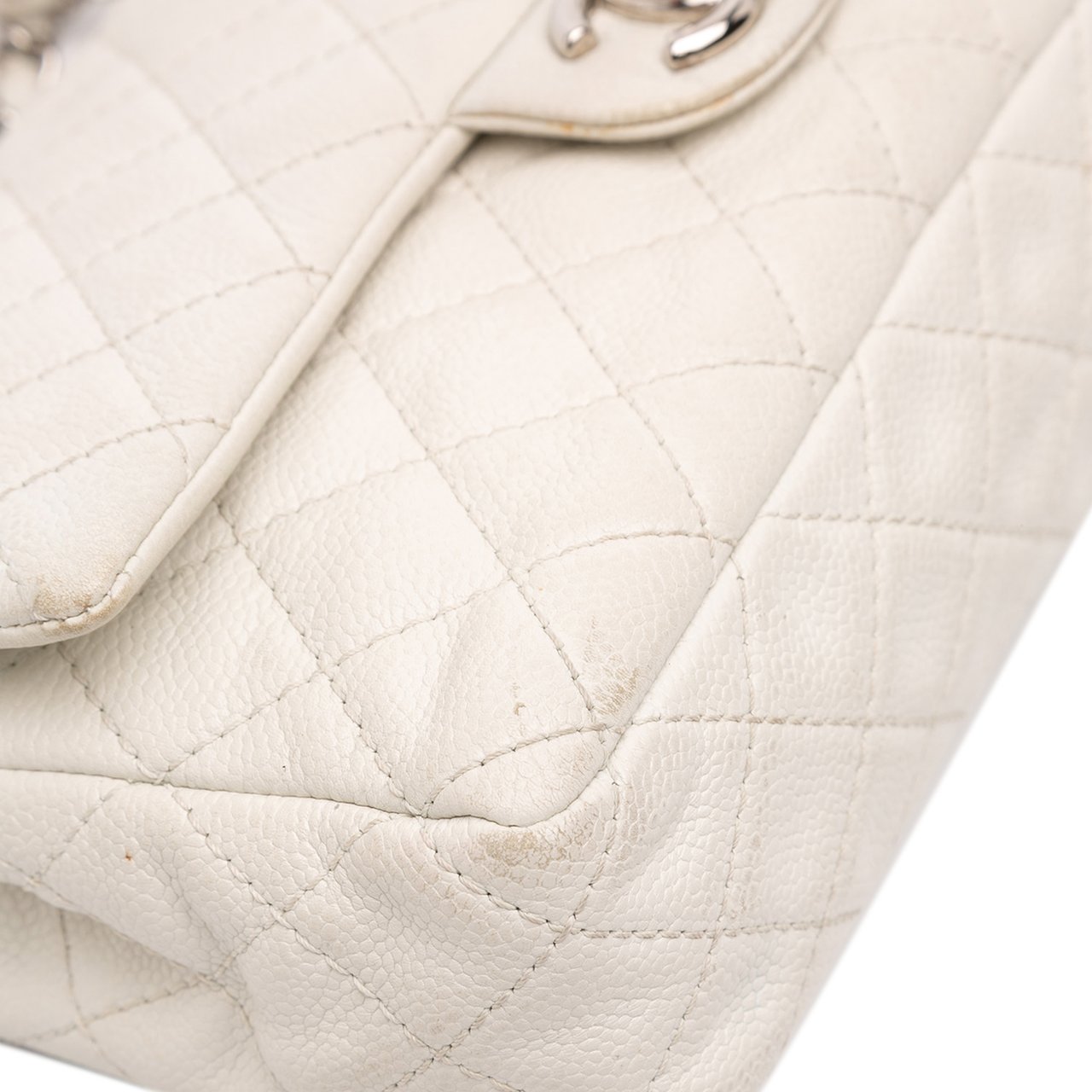 Chanel Medium Classic Caviar Double Flap Wit