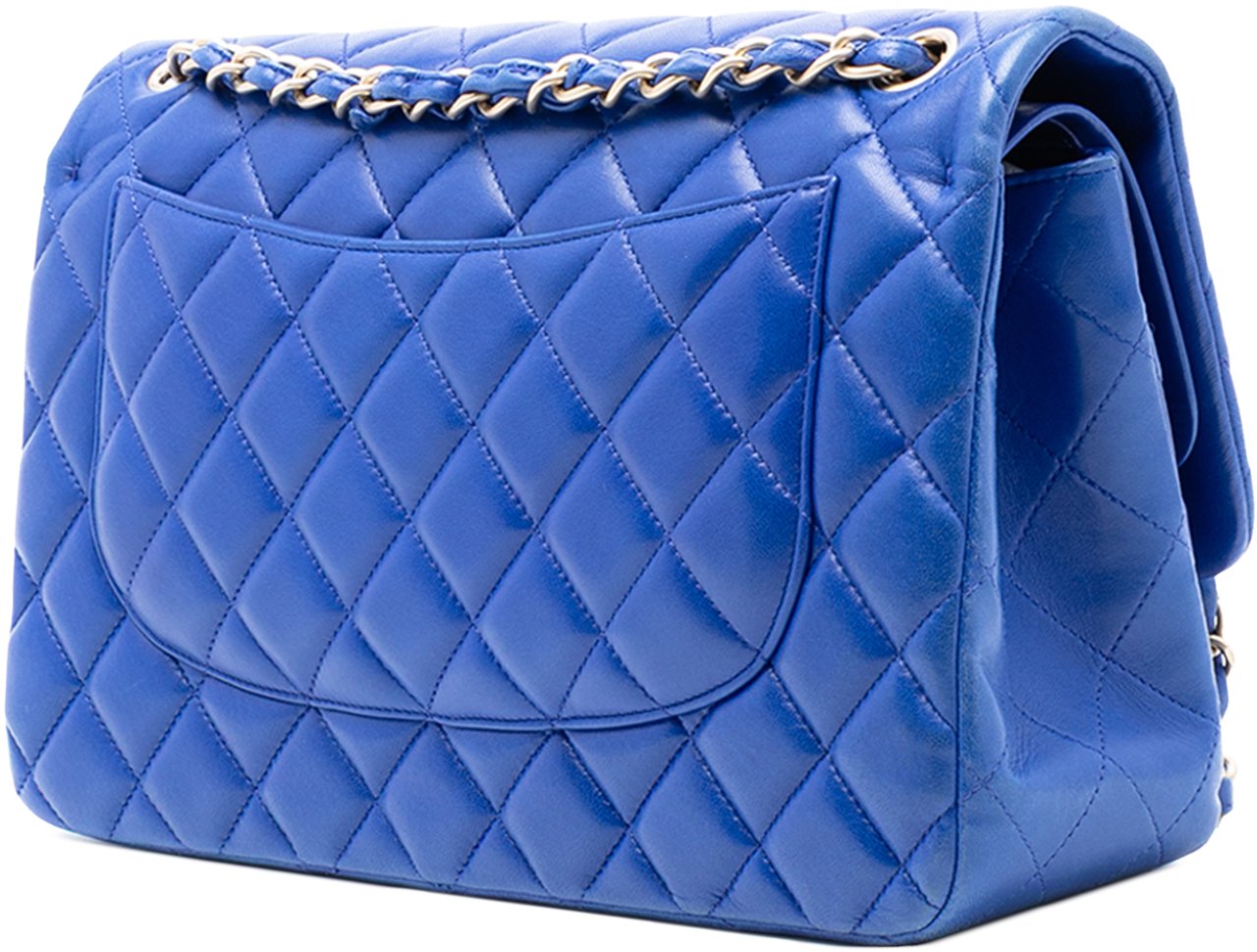 Chanel Jumbo Classic Lambskin Double Flap Blauw
