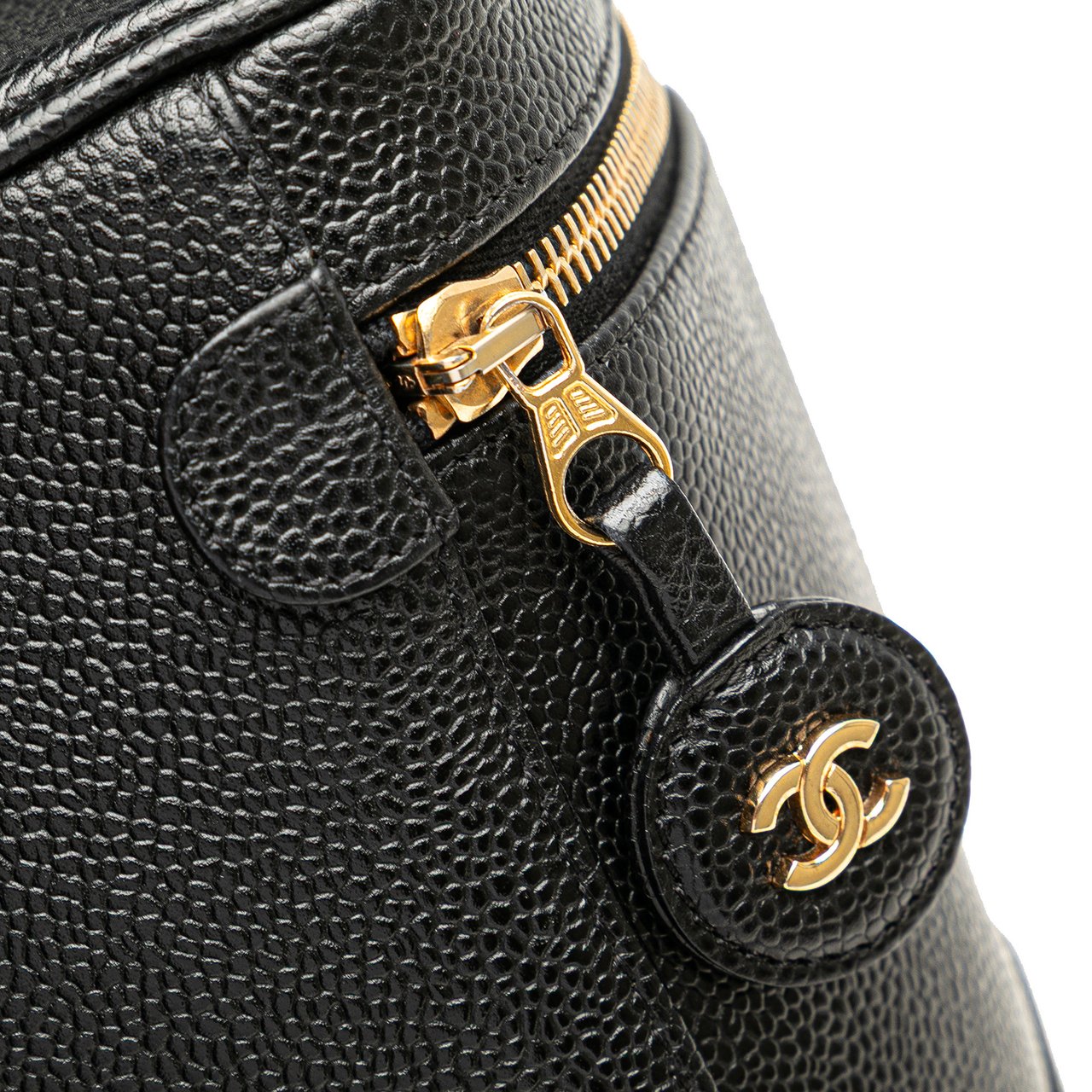 Chanel CC Caviar Vanity Bag Zwart