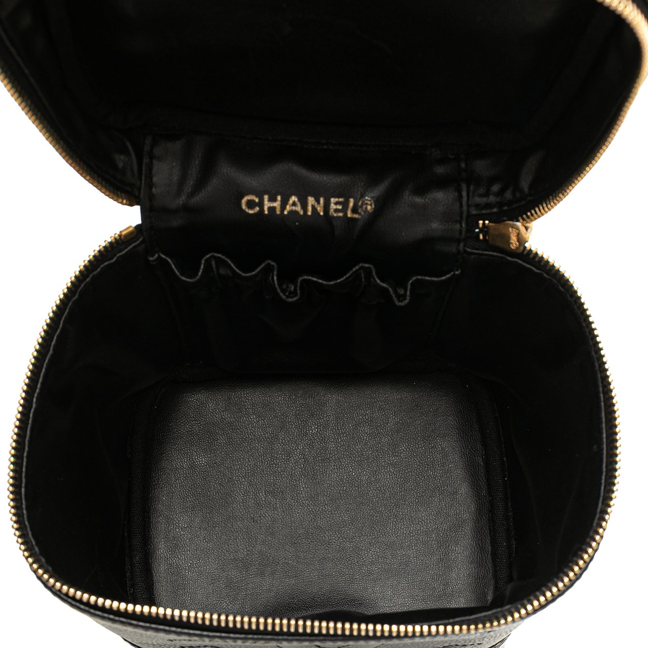Chanel CC Caviar Vanity Bag Zwart