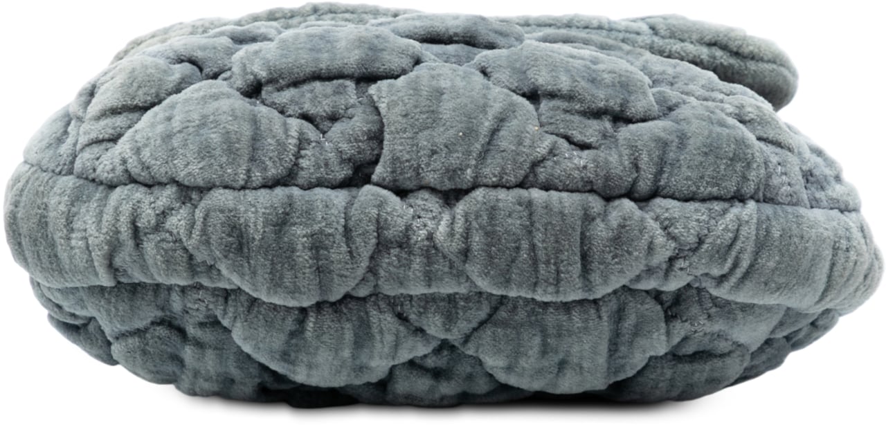 Chanel Paris Moscou Mini Velvet Bubble Quilt Flap Grijs
