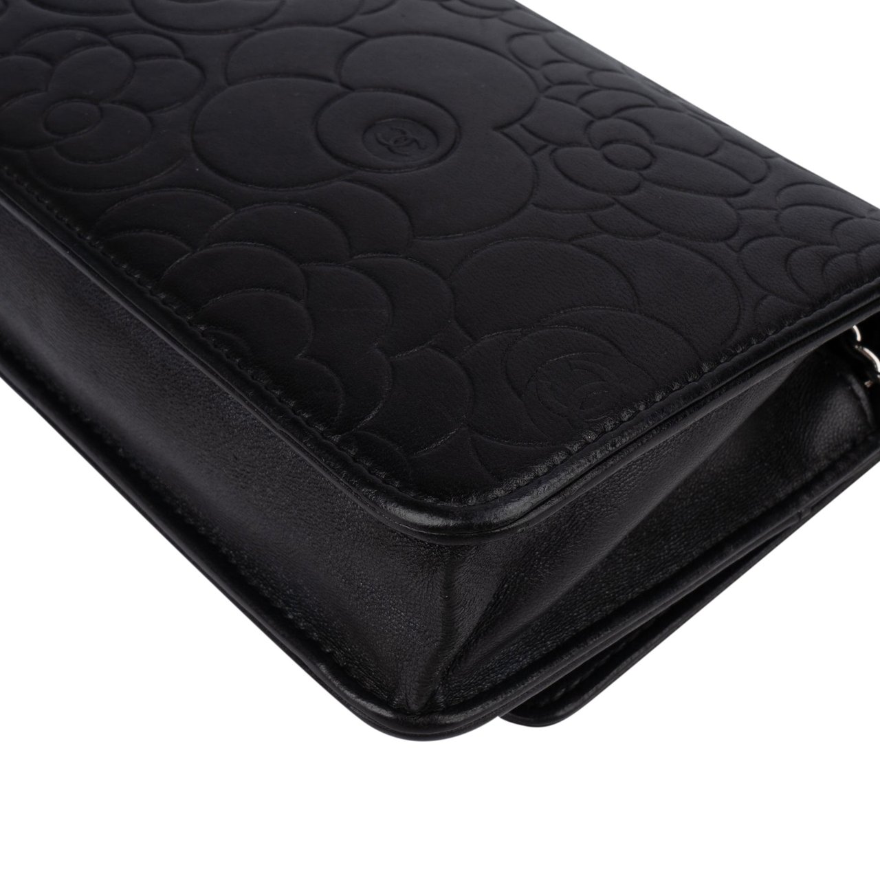 Chanel Chanel Black Camelia Wallet On Chain Crossbody Bag Zwart