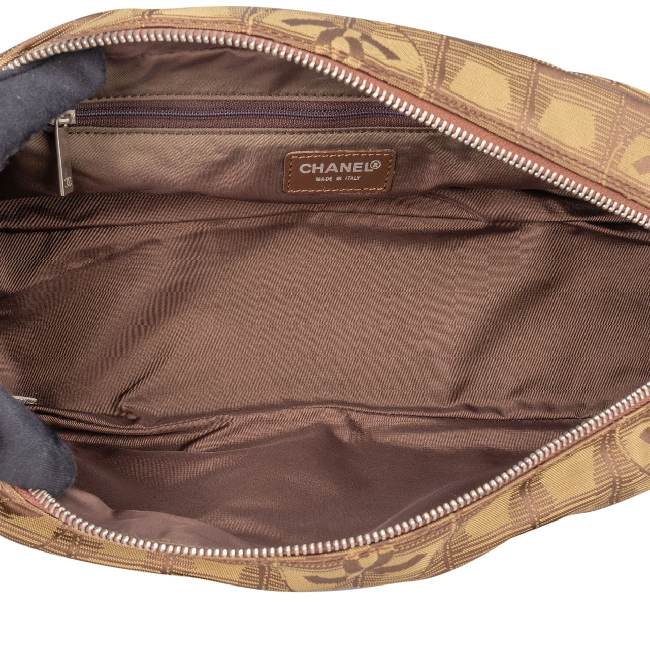Chanel Chanel Travel Line Monogram Handbag Bruin