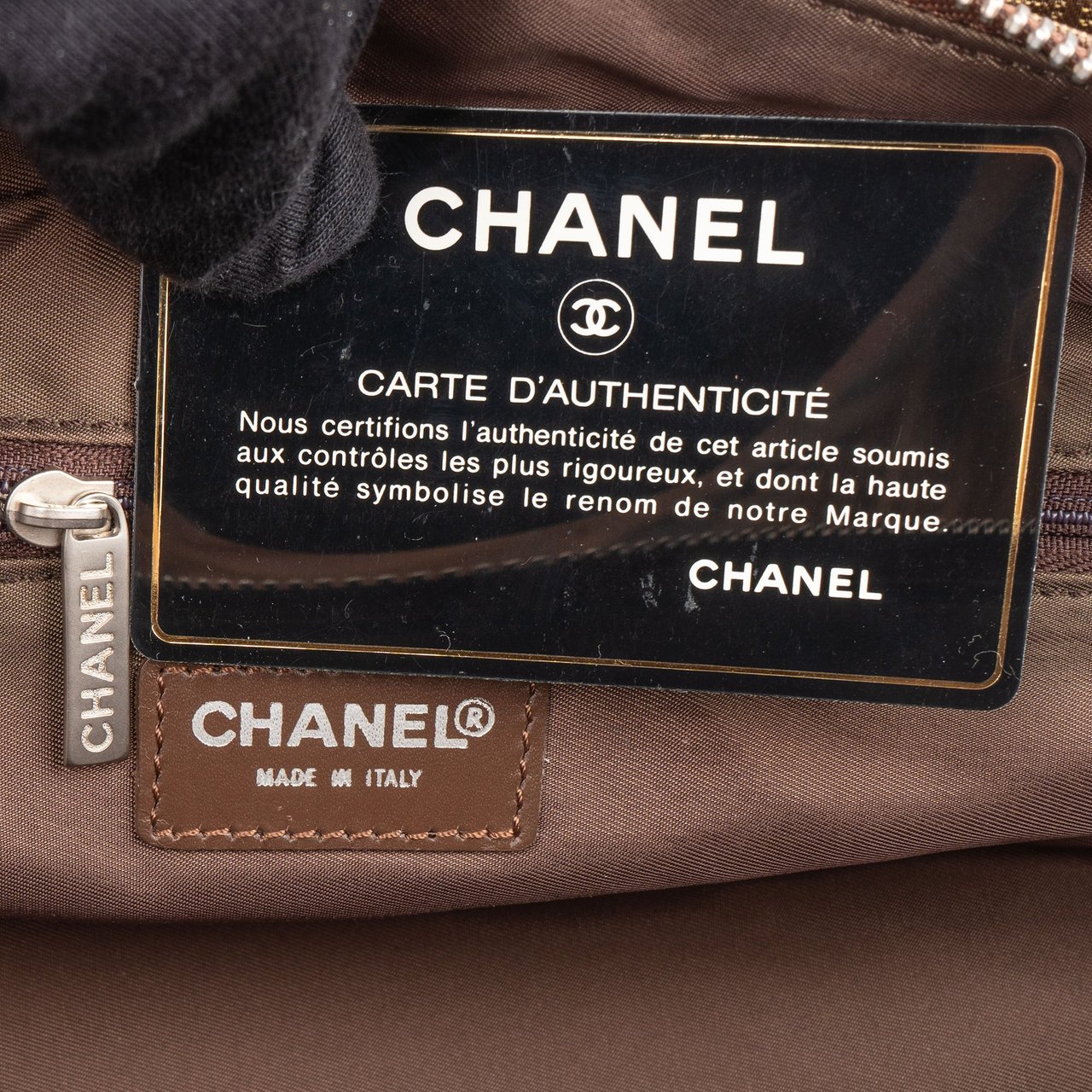 Chanel Chanel Travel Line Monogram Handbag Bruin
