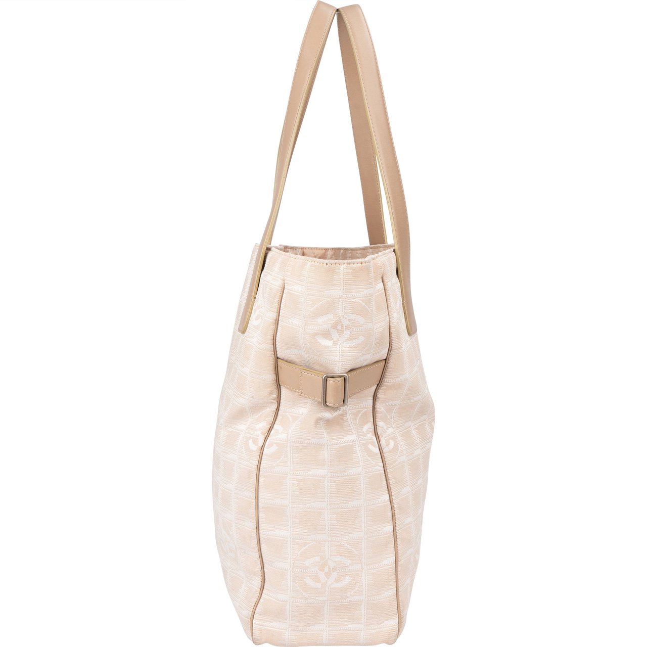 Chanel Chanel Travel Line Monogram Handbag Beige