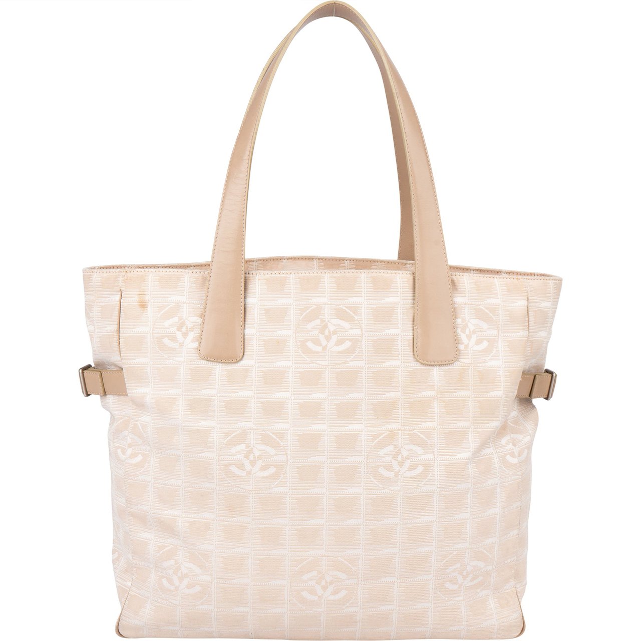 Chanel Chanel Travel Line Monogram Handbag Beige