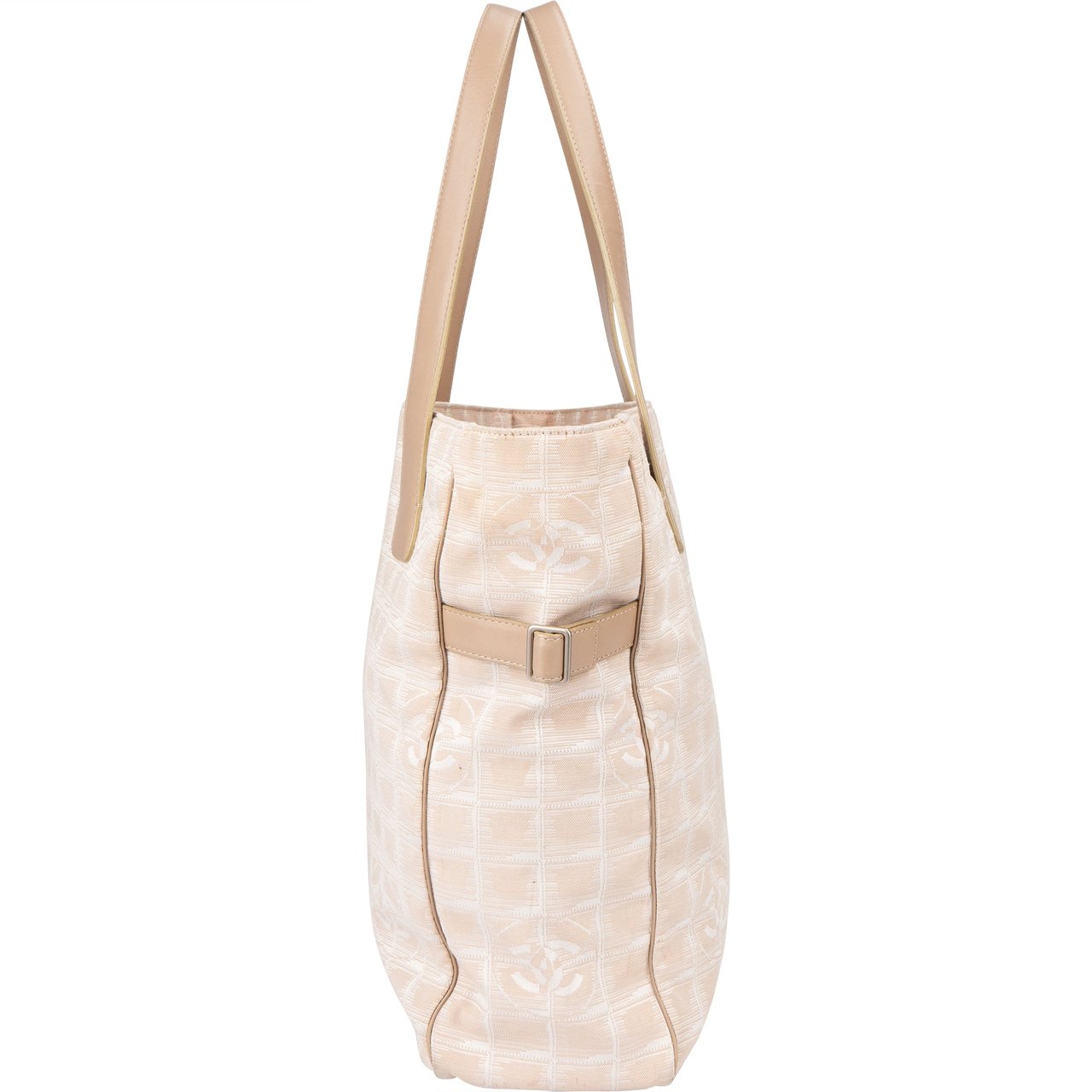 Chanel Chanel Travel Line Monogram Handbag Beige