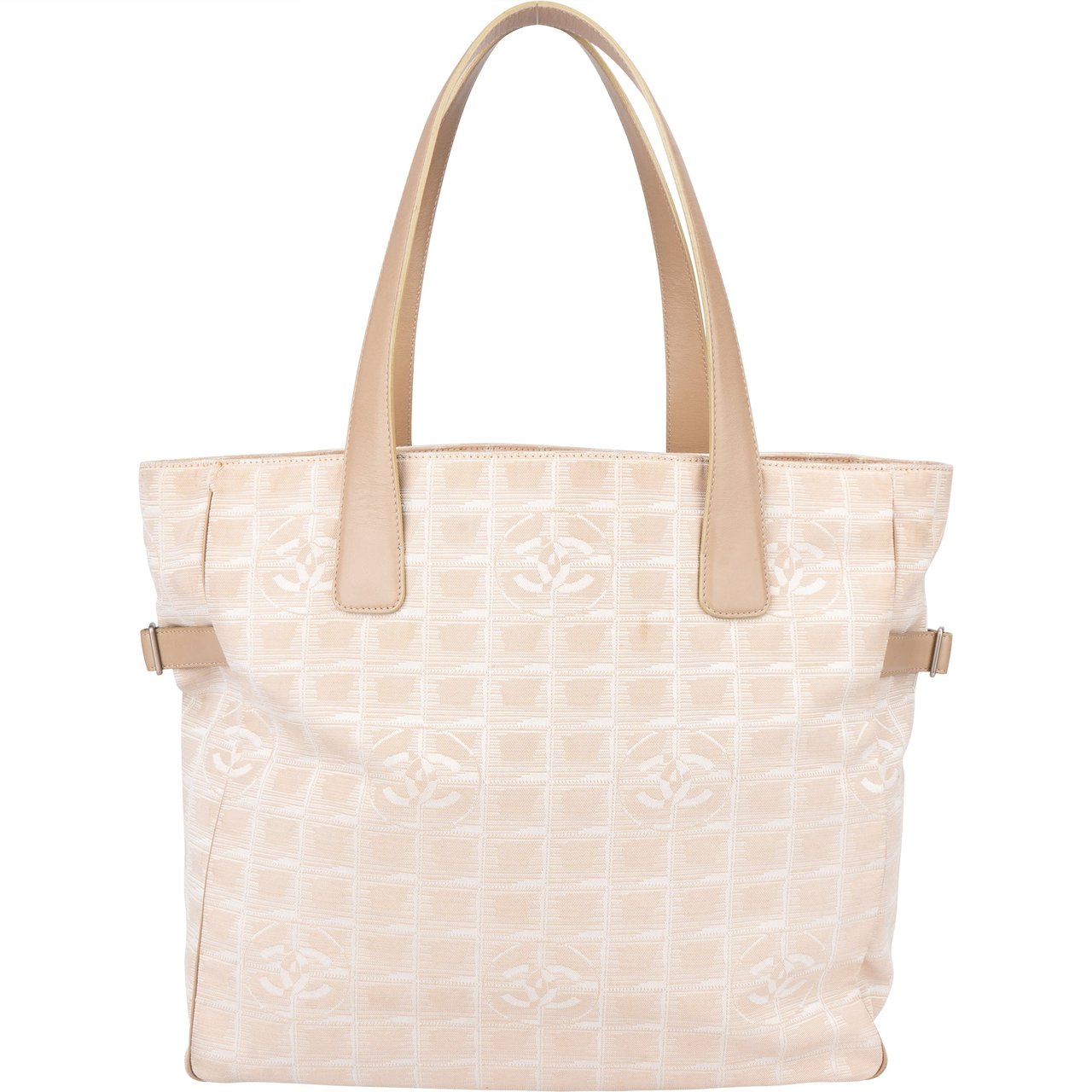 Chanel Chanel Travel Line Monogram Handbag Beige