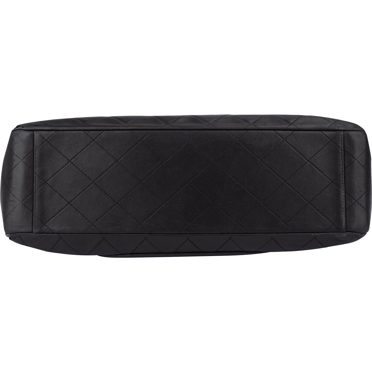 Chanel Chanel Quilted Lambskin 24K Gold Maxi Single Flap Crossbody Bag Zwart