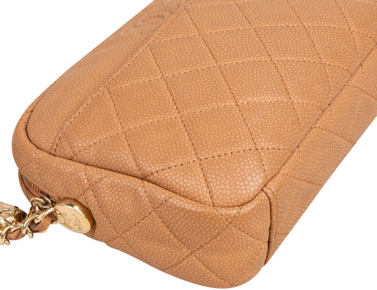 Chanel Quilted Caviar Leather Tassel Camera Crossbody Bag Bruin