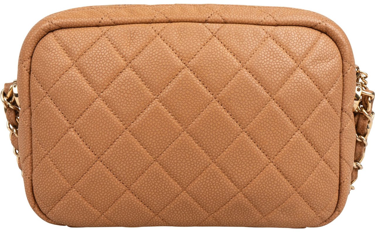 Chanel Quilted Caviar Leather Tassel Camera Crossbody Bag Bruin