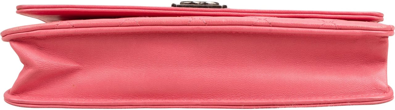 Chanel Quilted Lambskin Boy Wallet On Chain Crossbody Bag Rood