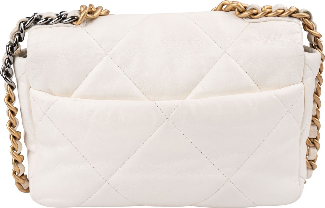 Chanel 19 Quilted Lambskin Chanel Single Flap Crossbody Bag Wit