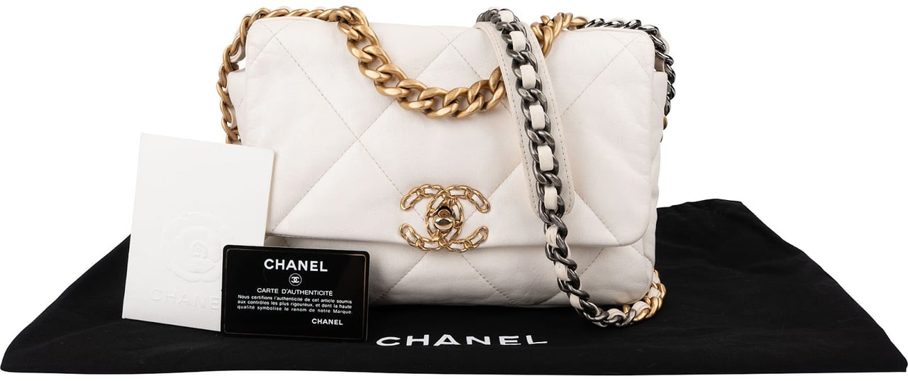 Chanel 19 Quilted Lambskin Chanel Single Flap Crossbody Bag Wit