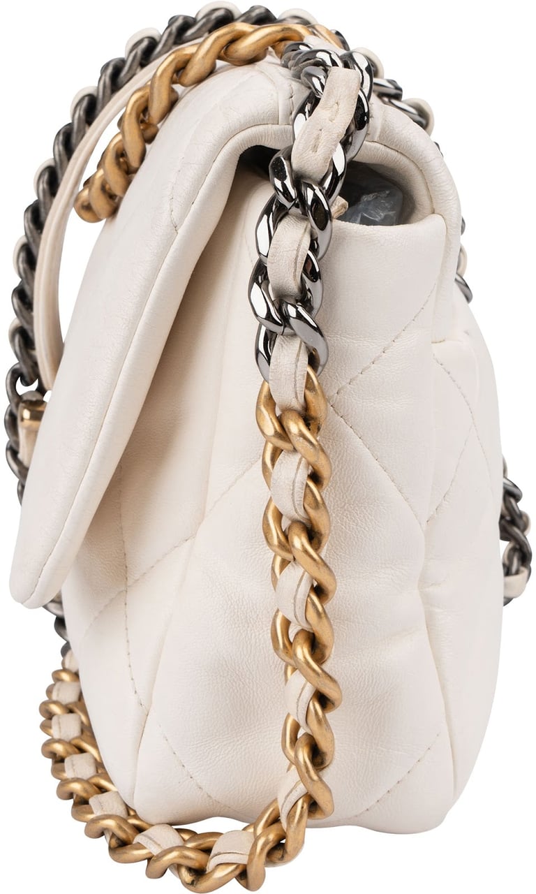 Chanel 19 Quilted Lambskin Chanel Single Flap Crossbody Bag Wit