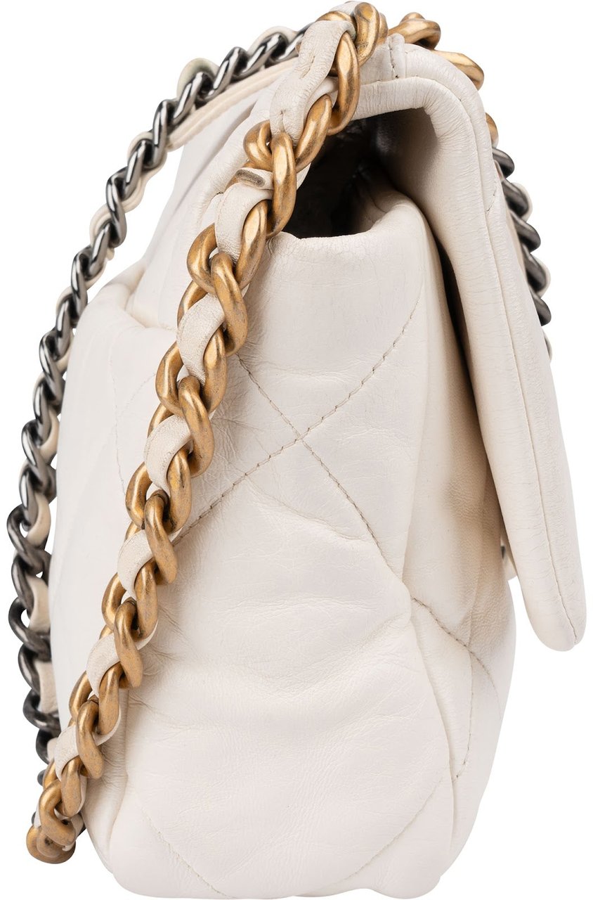Chanel 19 Quilted Lambskin Chanel Single Flap Crossbody Bag Wit