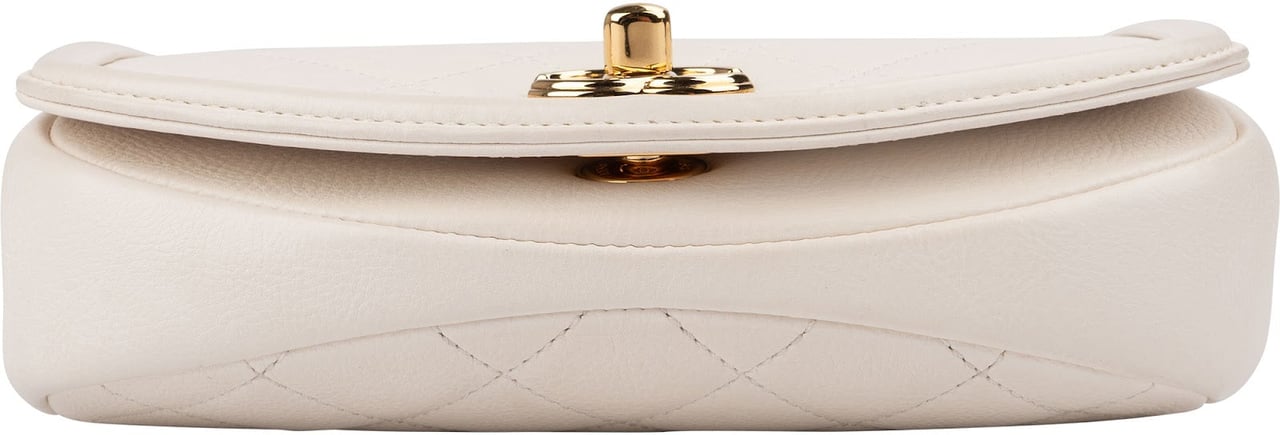 Chanel Quilted Calfskin Small Underline Single Flap Crossbody Bag Wit