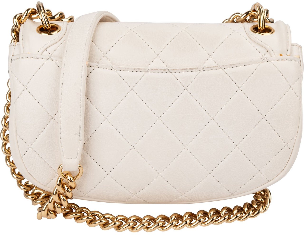 Chanel Quilted Calfskin Small Underline Single Flap Crossbody Bag Wit