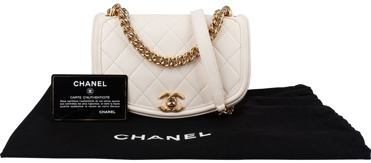 Chanel Quilted Calfskin Small Underline Single Flap Crossbody Bag Wit