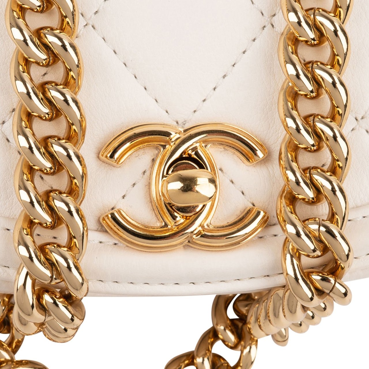 Chanel Quilted Calfskin Small Underline Single Flap Crossbody Bag Wit