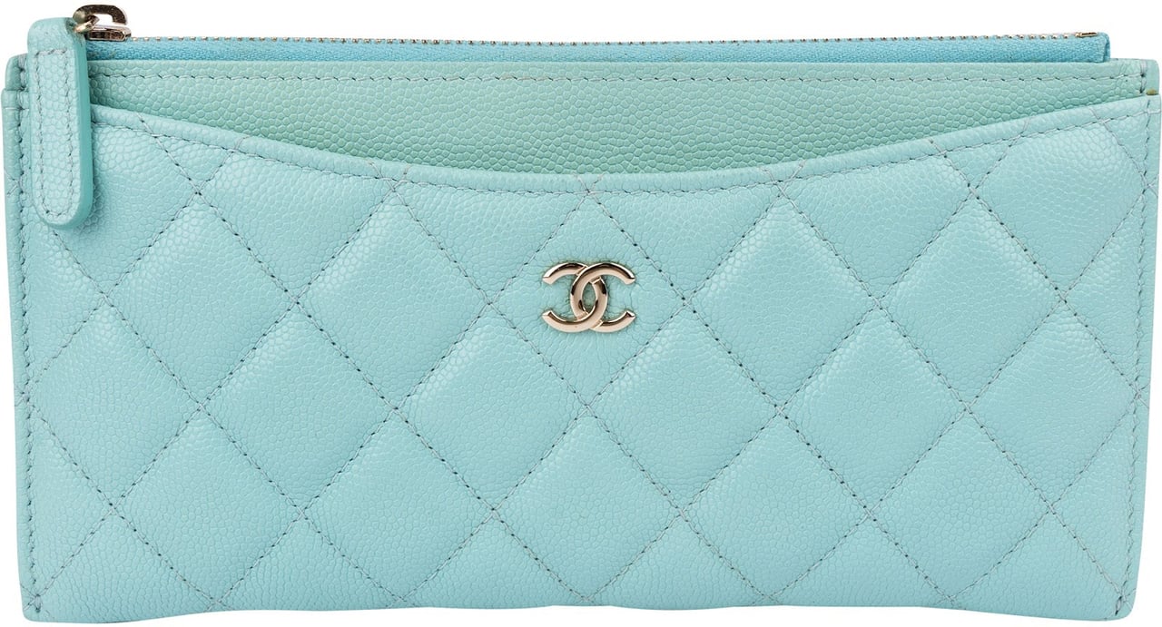 Chanel Quilted Caviar Leather Quilted Long Zipped Wallet Divers