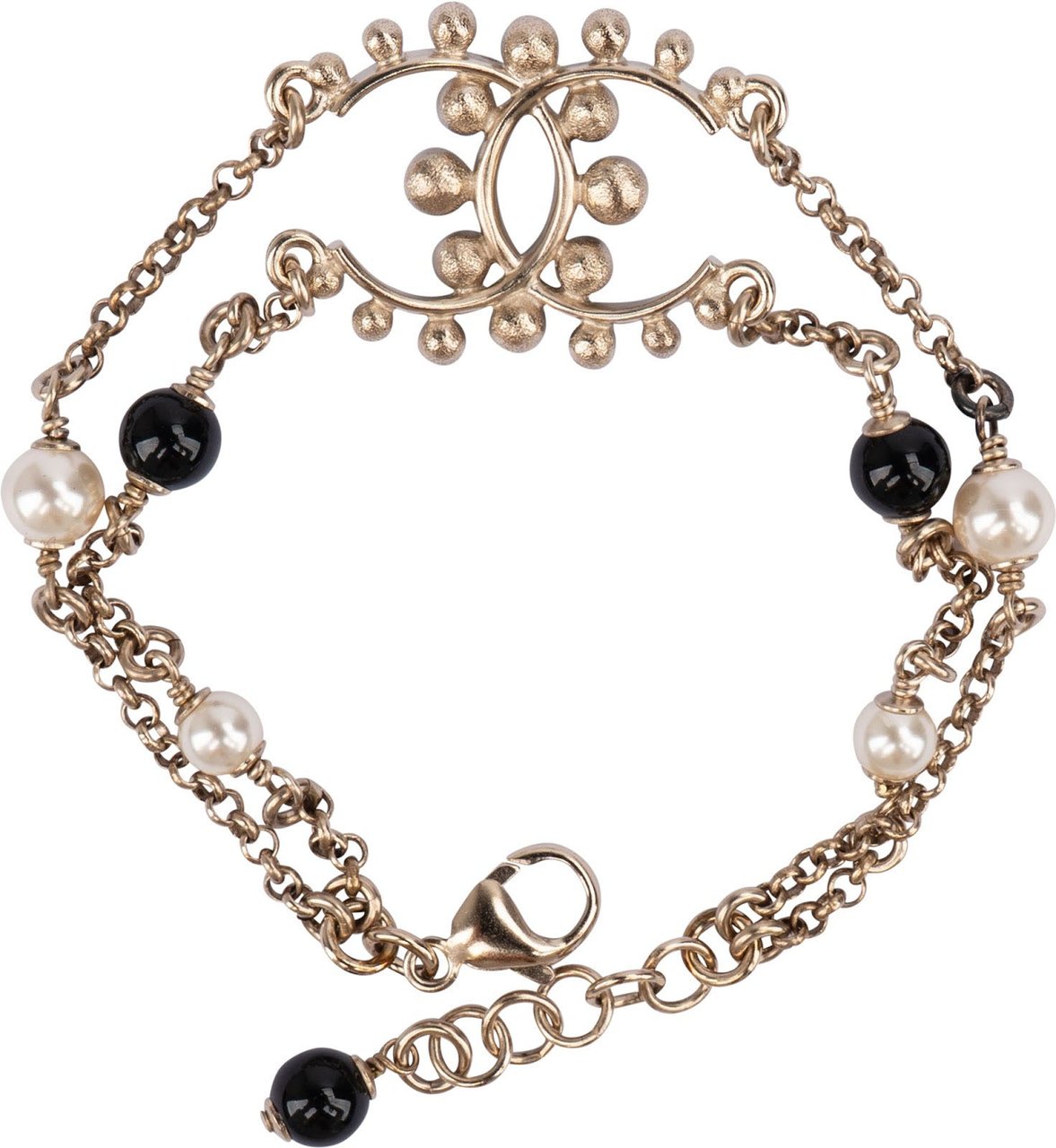 Chanel CC Crystal Pearl Bracelet 2020 Goud